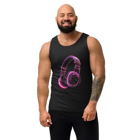 Neon Headphones Tank