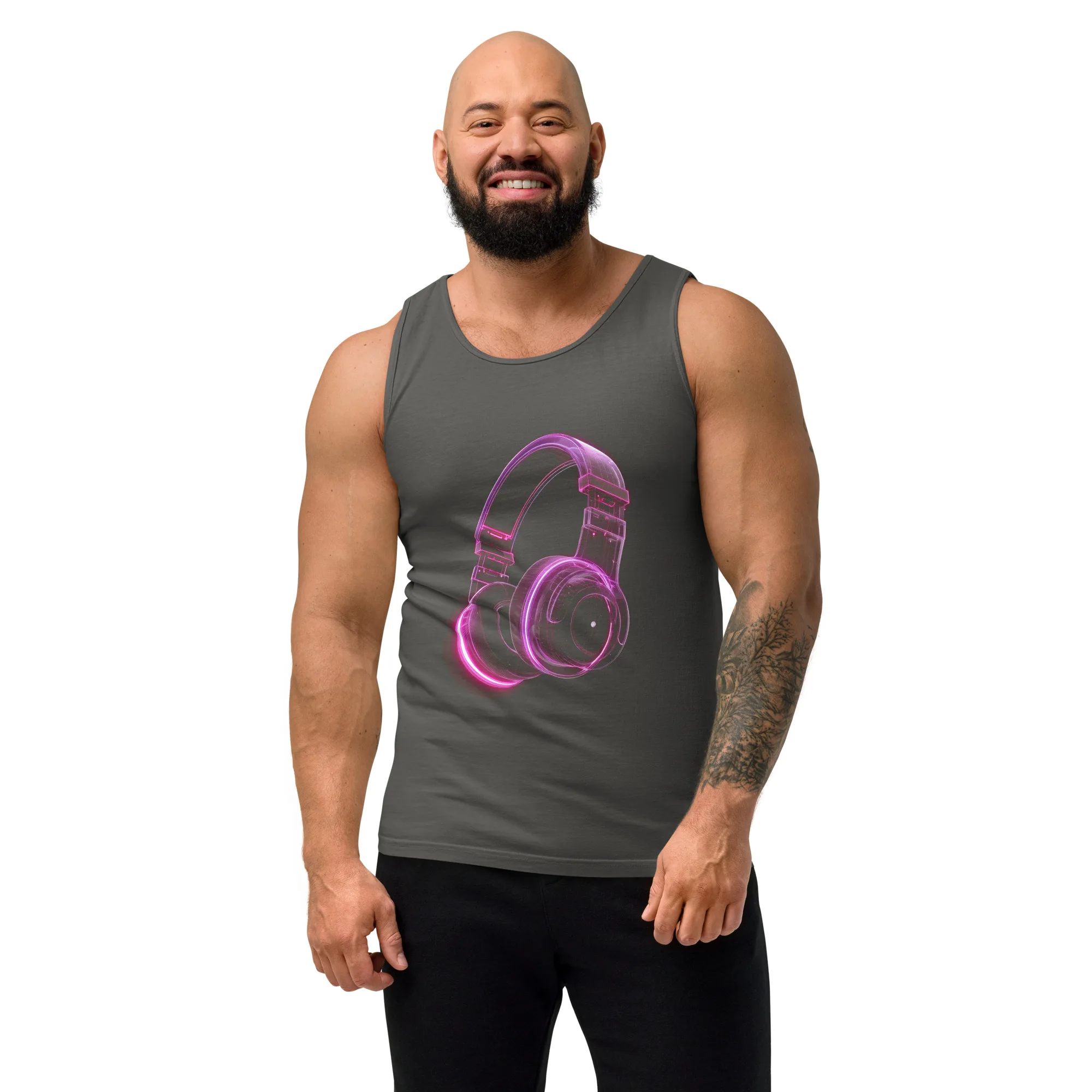 Neon Headphones Tank - Image 3