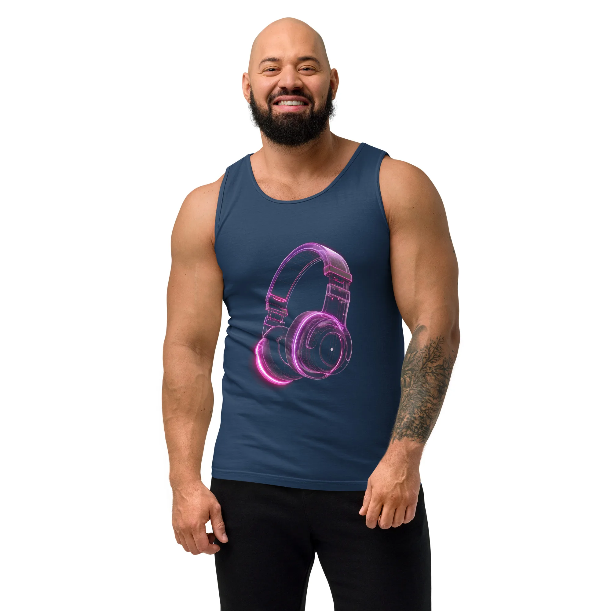 Neon Headphones Tank - Image 2