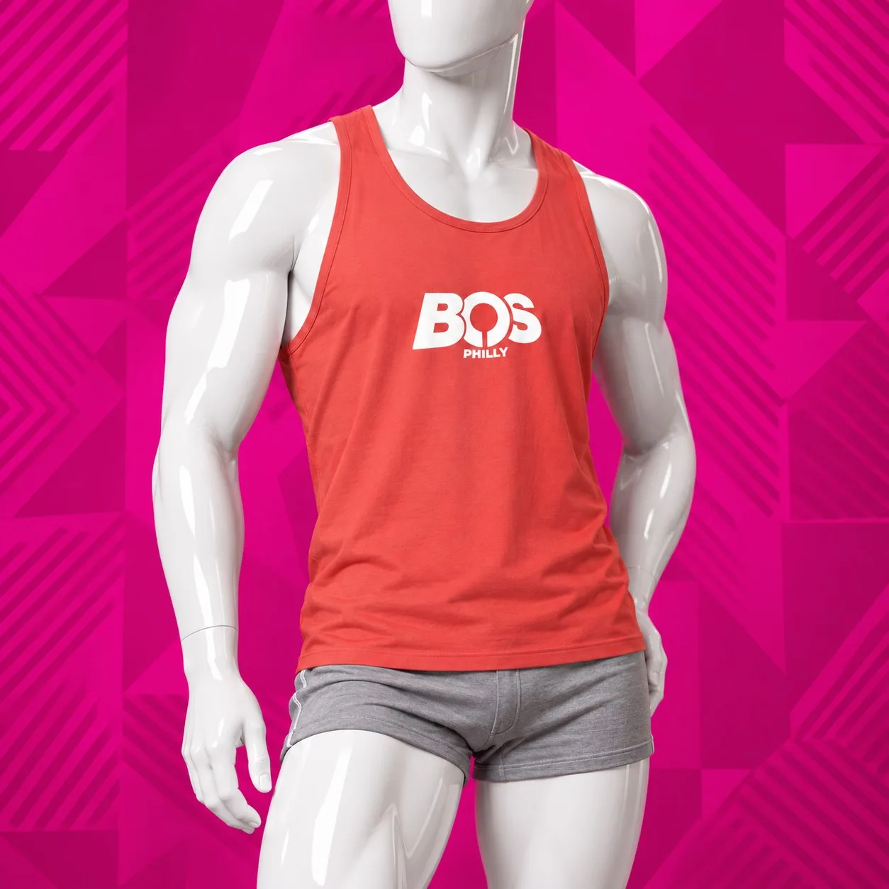 BOS Philly Logo Tank - Bougie in Coral