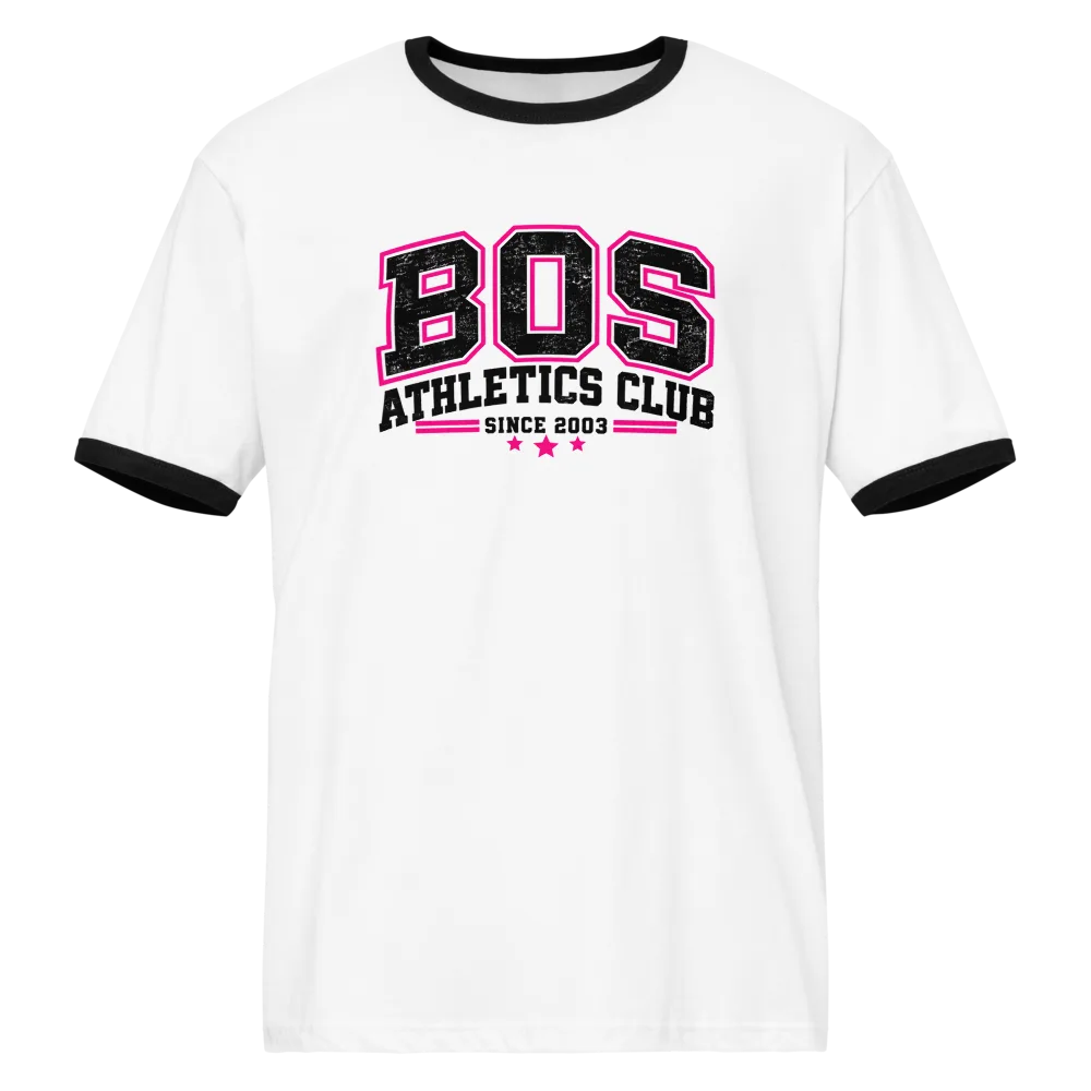 BOS Athletics Club Ringer Tee - White / Black